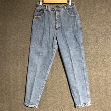 VINTAGE P.S. Gitano Jeans Womens 14 Short Blue High Waisted Tapered Mom 90s