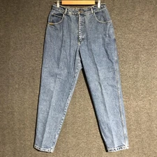 VINTAGE P.S. Gitano Jeans Womens 14 Short Blue High Waisted Tapered Mom 90s