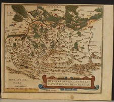 SOUTHERN POLAND 1575 ABRAHAM ORTELIUS UNUSUAL ANTIQUE COPPER ENGRAVED MAP