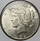 1922 S Peace US Silver Dollar - AU, 90% Silver US Coin, P-2232