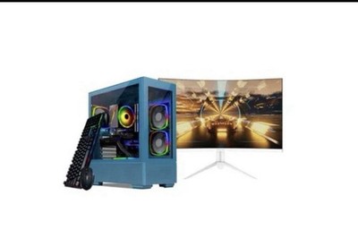 Skytech Azure 2.0 Blue Gaming PC i5 16GB RAM 1TB SSD Intel Arc A750+27  Monitor