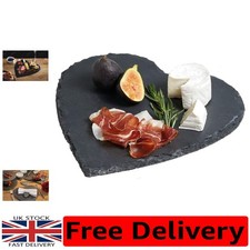 Versatile 25 cm Heart-Shaped Slate Serving Plate - Ideal for Any Occasion