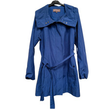 Marks & Spencer Blu Cappotto Trench Mac Per Donna Taglia 14 Cintura Royal