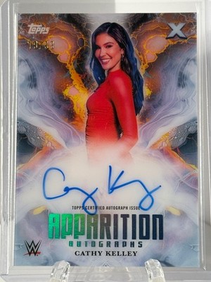2025 Topps Exalted WWE #APA-CKY Cathy Kelley Aqua Apparition Auto #d /99