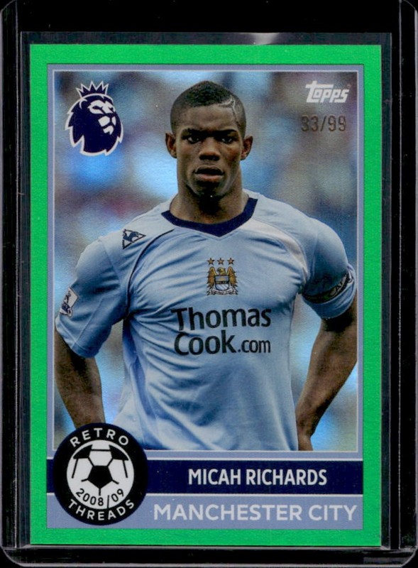 2025-26 Topps Micah Richards Retro Threads Green Rainbow Foil #/99
