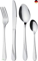 GrÄWe Besteckset FüR 6 Personen Aus Edelstahl, Tafelbesteck Set 24-Teilig, N