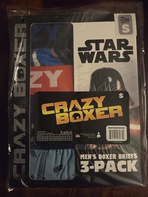 Crazy Boxer Star Wars Darth Vader Boxer Briefs 3-Pack Size S