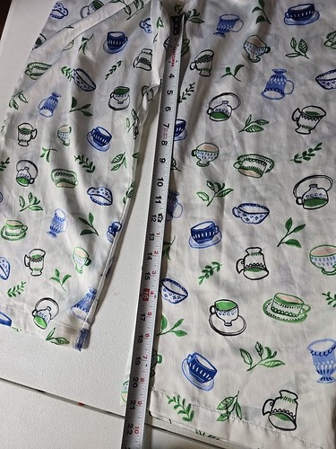 Kate Spade Women's Charm Tea Time Cropped PJ Pajama Set Large - Picture 9 of 9