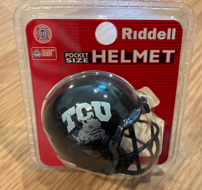 TCU Horned Frogs RIDDELL speed black pocket pro helmet 2020 date
