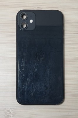 iPhone 11 Black Housing Replacement Apple OEM- CRACKED CAMERA LENS