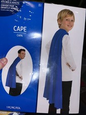 Solid Color Super Hero Costume 30" Cape, Blue Adult Youth Halloween New Amscan
