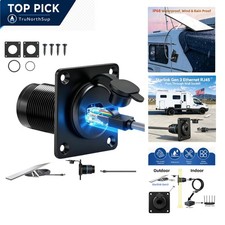 Starlink Wall Pass Through Kit Waterproof Aluminum RJ45 Bulkhead Socket for ...