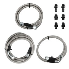 Transmission Cooler Lines Kit Heavy Duty Hose Fit For 1996-2002 Dodge Ram 47re