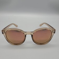 LE SPECS Light Tan PARAMOUNT OVERSIZED ACRYLIC SUNGLASSSES