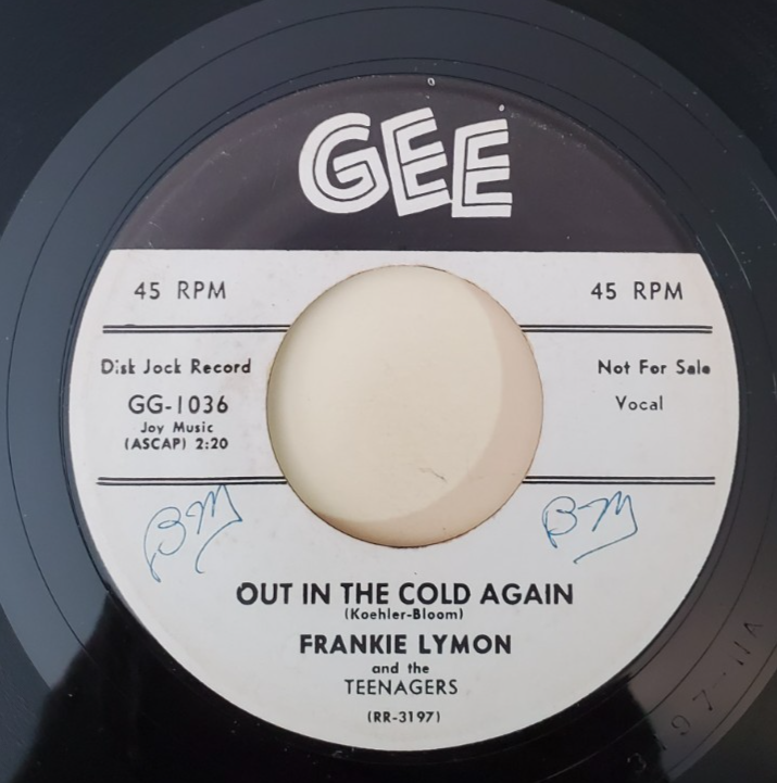Frankie Lymon OUT IN THE COLD AGAIN (PROMO DOO WOP 45) #1036 PLAYS