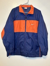 Vintage Nike Windbreaker Jacket Large 18-20 Youth Blue Orange 90s Retro BG38