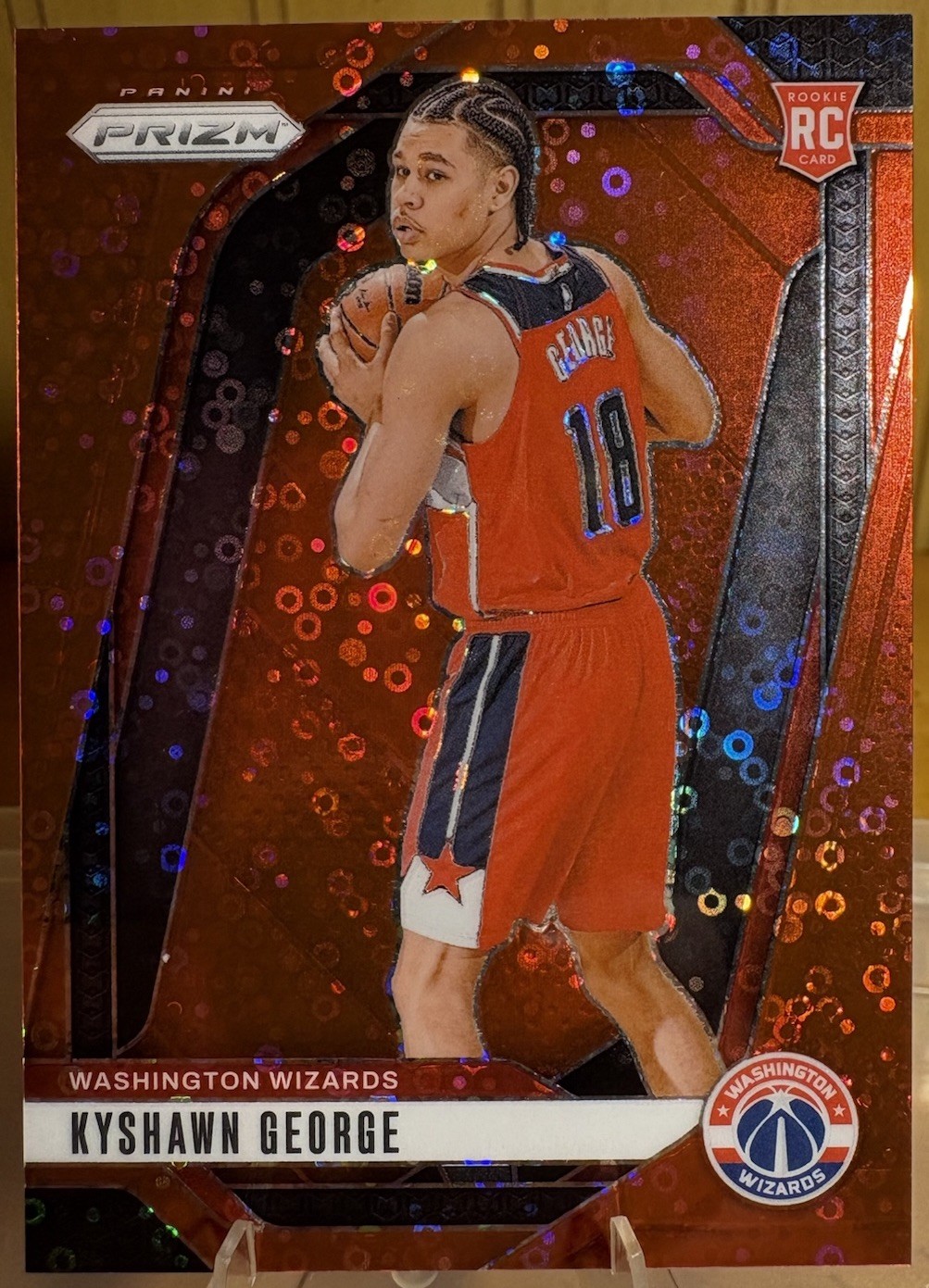 2024-25 Panini Prizm #257 Kyshawn George Prizms Fast Break Red  /100