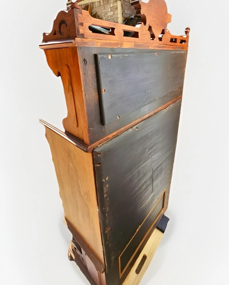 Antiguo gabinete de salón de partituras renacentista victoriano de nogal c1890 Foto 2 de 4