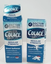 2 Colace Regular Strength Stool Softener - 100 mg 120 Capsules total.BB DATE2026