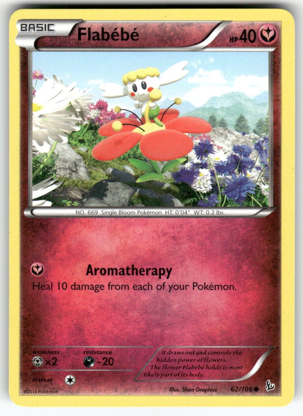 Flabebe (62) XY - Flashfire Common Pokemon Lightly played