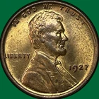 1927 RD Lincoln Wheat Cent Brilliant Uncirculated BU Coin #33999