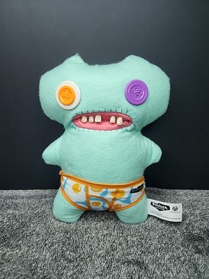 Fuggler Plush Budgie Eggs Underwear Funny Ugly Monster Blue Button Eyes 