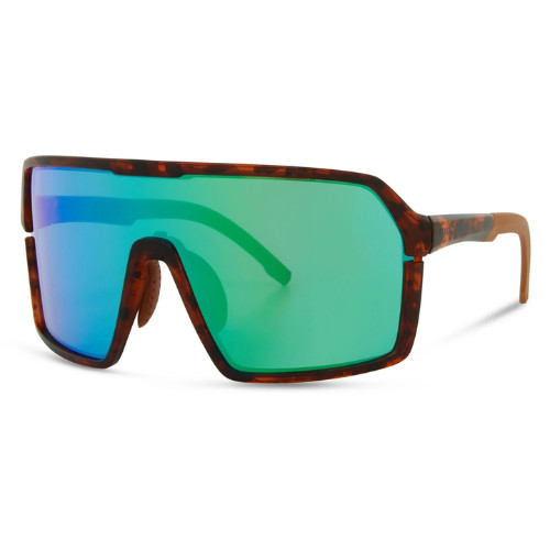 Madison Crypto Dark Tortoiseshell Sunglasses - 3 Lens - Green Mirror/Amber/Clear