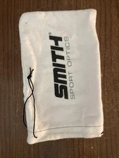 VINTAGE 1990s Smith Sport Optics Microfiber Goggle Bag * White + Black * ~5.5x9"