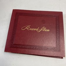 Vtg Burgundy Record Album 13 Sleeve Storage Book W/13 records DECCA Index