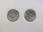 Lot Of Two Morgan Silver Dollar Coins 1883 And 1889 Circulated