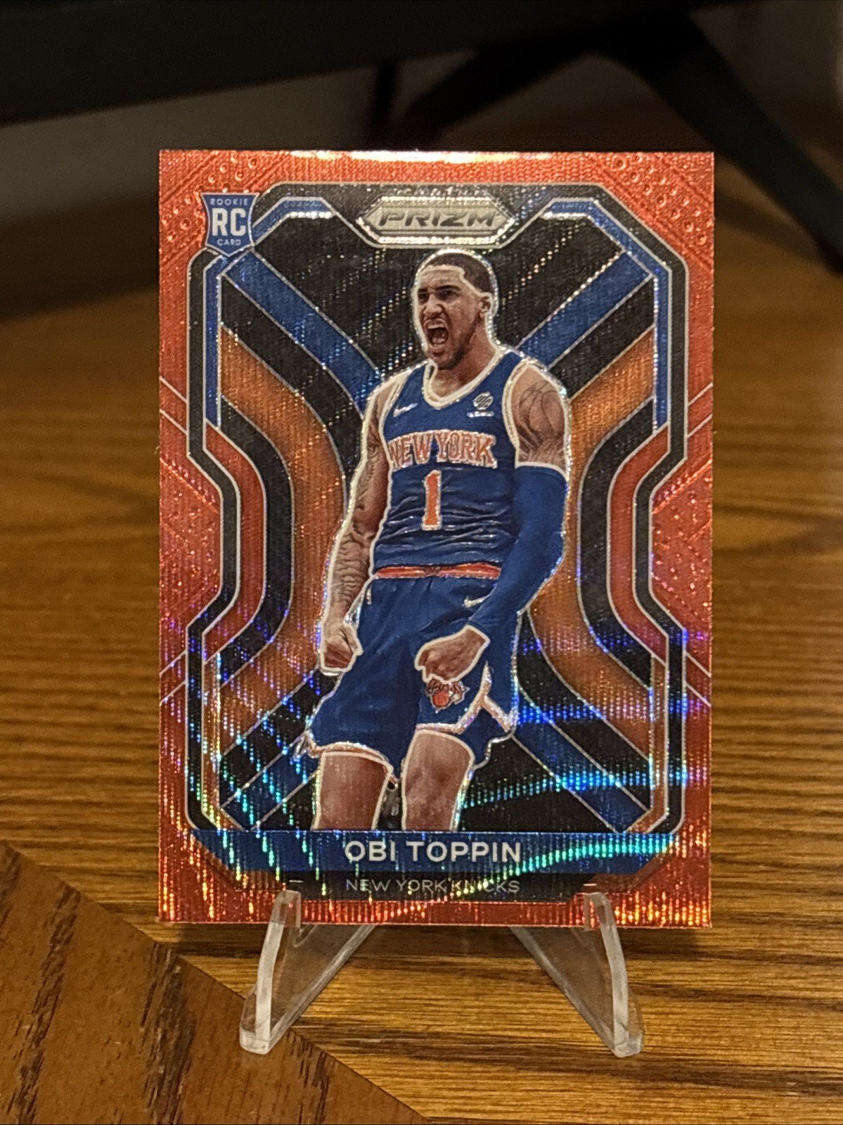 2020-21 Panini Prizm - Obi Toppin #280 Ruby Wave Prizm (RC)