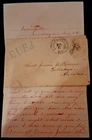 Civil War Era -Rare "Old Stamps" Use? from Louisville, KY w/Letter to Dressmaker