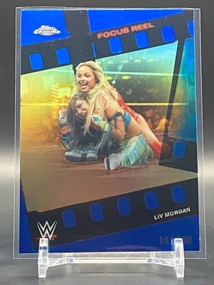 2026 Topps Chrome WWE Liv Morgan Focus Reel Blue #/150 Refractor #FR-18