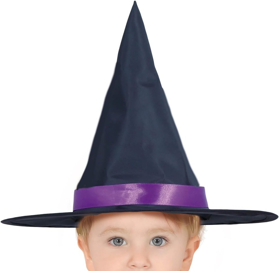 Costume Da Strega Per Bambina Con Scopa E Cappello | Vestito Glitterato 4 Pezzi | Halloween Carnevale