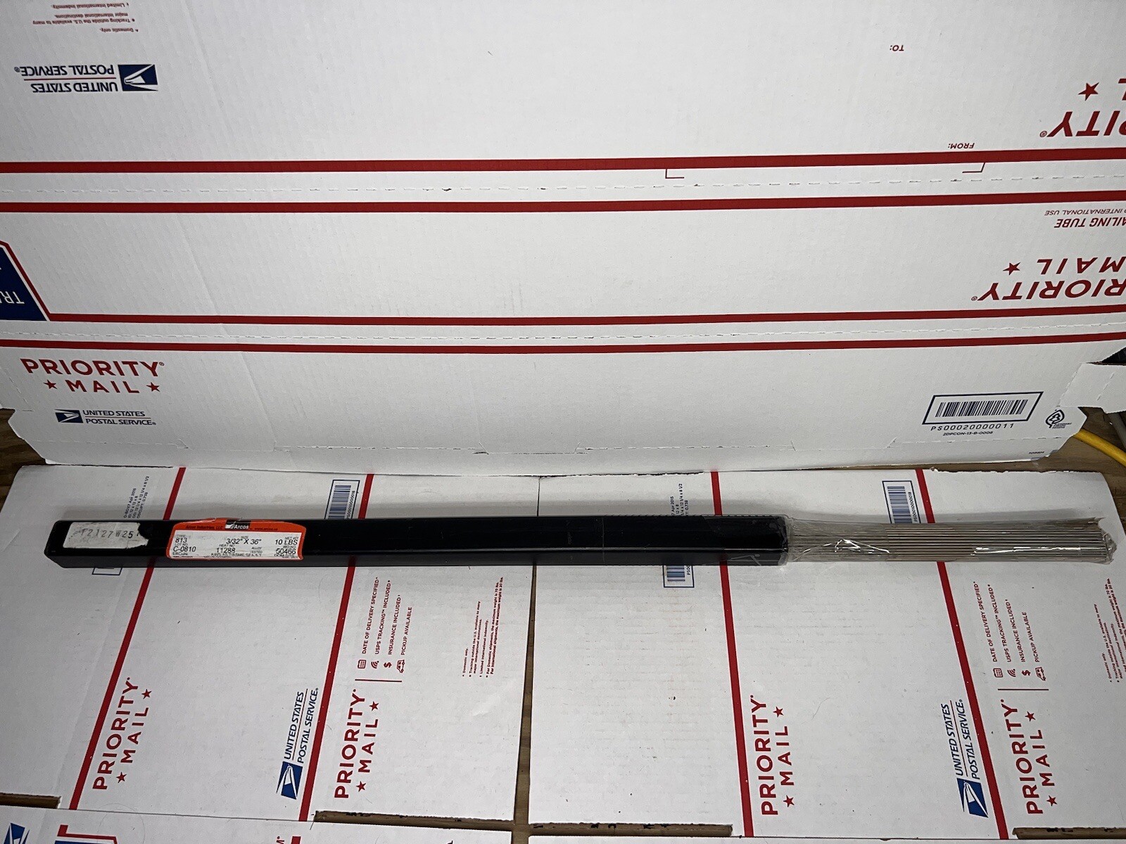 8.5 LBS of Arcos 813 3/32" X 36" ERCuNi MONEL® Nickel Alloy TIG Rod