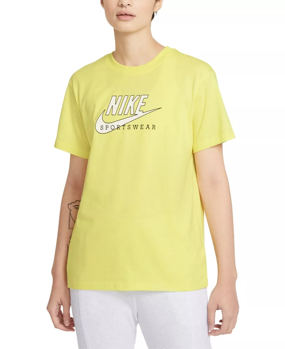 Nike yellow clearance t shirt women's