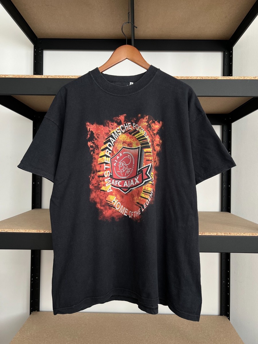 Vintage 90s Ajax Amsterdam Soccer Football Black T-shirt Sz XL | eBay