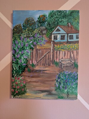 selbstgemaltes bild Akril.,Mein Haus,