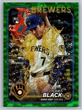 2024 topps update baseball tyler black debut green crackle foil rc 486/499 #150