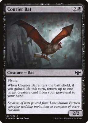4x Courier Bat - NM - Crimson Vow - SPARROW MAGIC mtg
