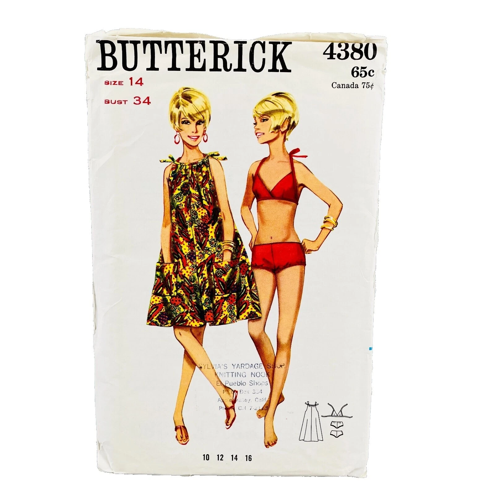 Butterick Swimsuit Vintage Sewing Patterns