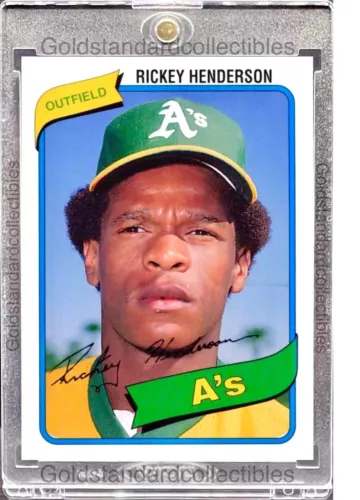 Rickey Henderson RARE ROOKIE RC IMAGE VARIATION TOPPS INVESTMENT CARD SSP MINT