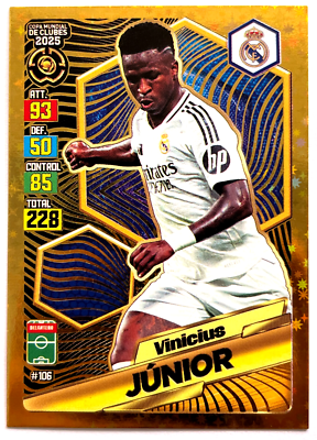 2025 FIFA CLUB WORLD CUP Gol Card #106 VINICIUS JUNIOR Real Madrid