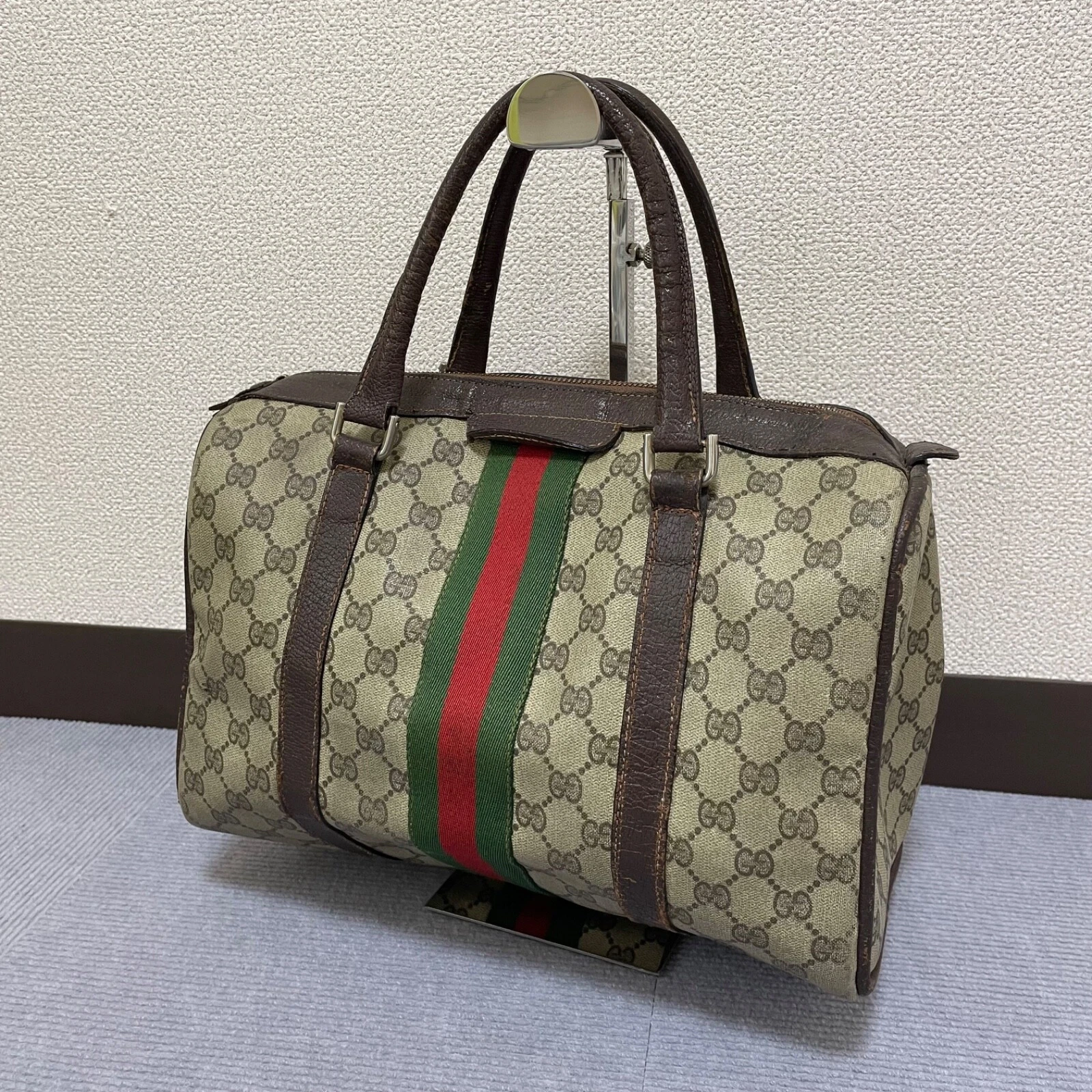 Gucci mini sac Boston, Shelly, motif GG, PVC