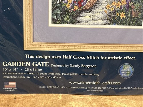 Sunset Counted Cross Stitch Kit 13692 GARDEN GATE Donny Finley Flowers Basket - Picture 3 of 4