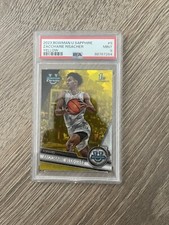 2023 Bowman University Chrome Sapphire Zaccharie Risacher YELLOW /75 PSA 9