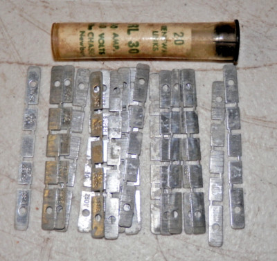 20 Chase Shawmut Renewable Fuse Links Super Lag LKN30 30 AMP 250VAC