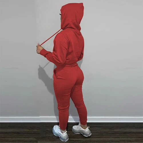 Ladies Jogger Set Long Sleeve Two Piece Outfit Women Loose Fit Jogging - Picture 99 of 141