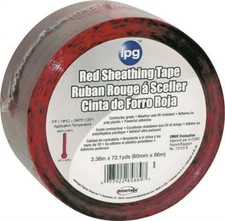Intertape Sheathing Tape, 2.36" x 72.1 yd, Red/Black, 5560CNDR