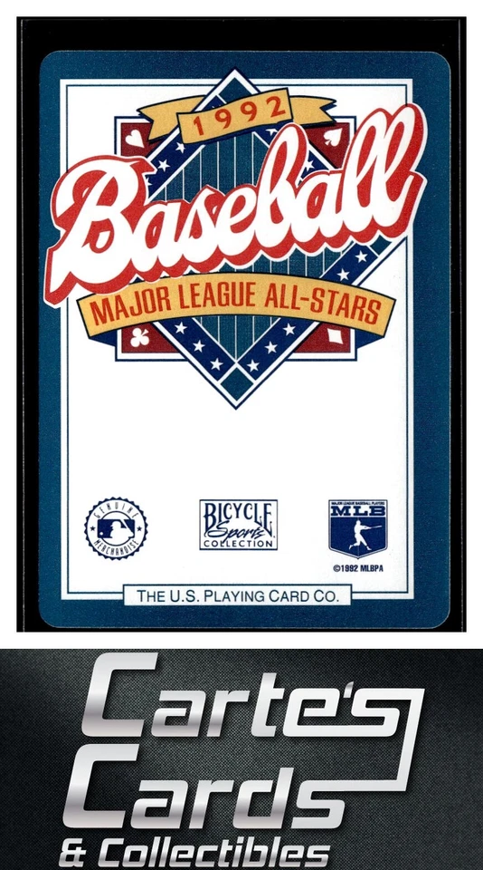 Jack McDowell 1992 Bicycle All-Stars Playing Cards #7S Chicago White Sox - Image 2 of 2